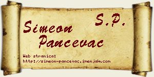 Simeon Pančevac vizit kartica
